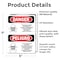 Signmission Pesticide Storage Hazardous Bilingual Danger Sign, Vinyl Decal, 5in W x 7in L, 2PK OS-2PACK-DS-D-57-VS-1526 - alternate 3